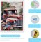 4th Of July Patriotic Old Red Truck 5D Diamond Art Kits for Adults